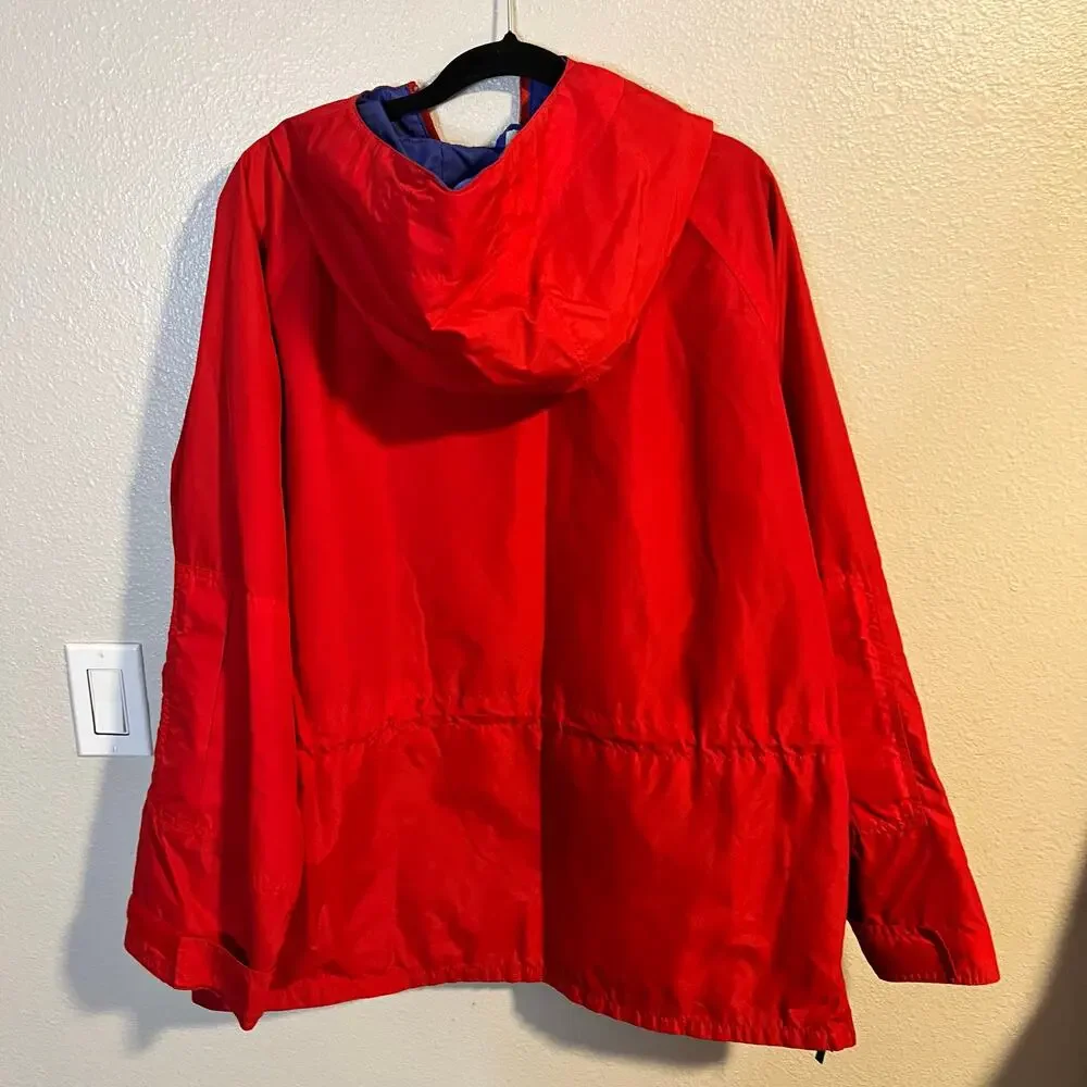 Vintage Retro 90's Columbia Red Windbreaker Men's Size Large